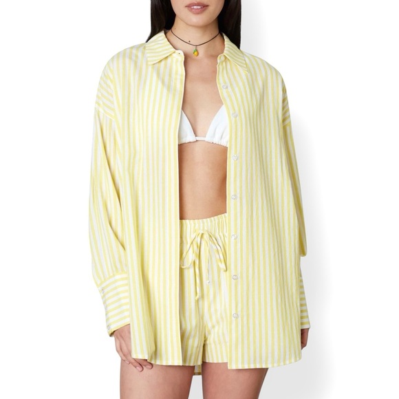 NIA THE BRAND NWT Tony shirt in Limoncello Size S - Picture 2 of 4